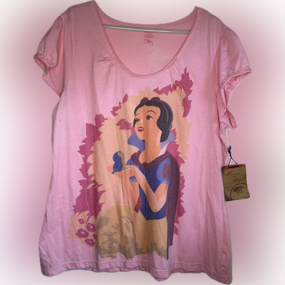 NEW Disney Store Snow White Pink T-Shirt Women's Plus Size 2XL